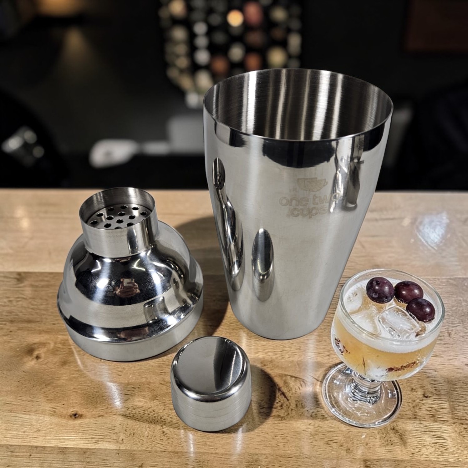 One Two Cups 5in1 Bartender Cobbler Cocktail Shaker Set 550ml - BA017