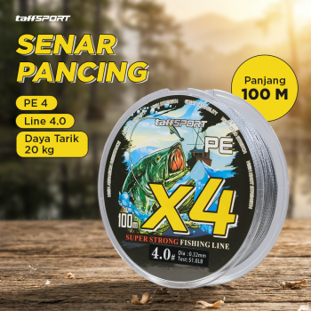 TaffSPORT JCHENG Senar Pancing PE 4 Braided Strand Fishing Line 100M - X4