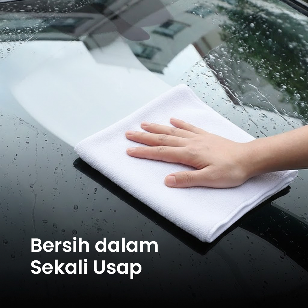 EACHGO Kain Lap Microfiber Pengering Mobil 24x24cm - H-40 - Gambar 2