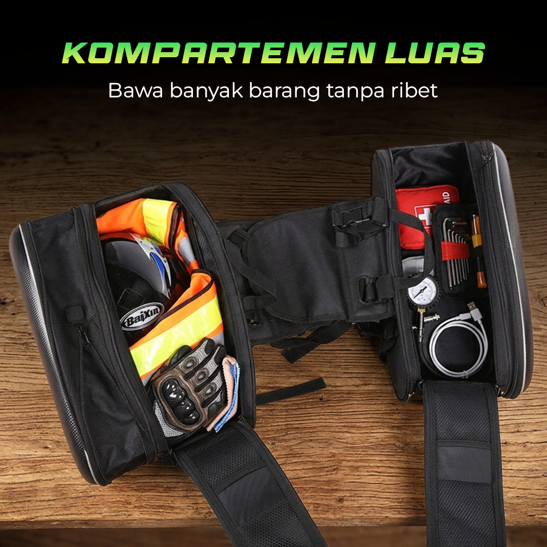 SHOPRIME Tas Motor Touring Samping Anti Air Side Saddle Bag - SH58L