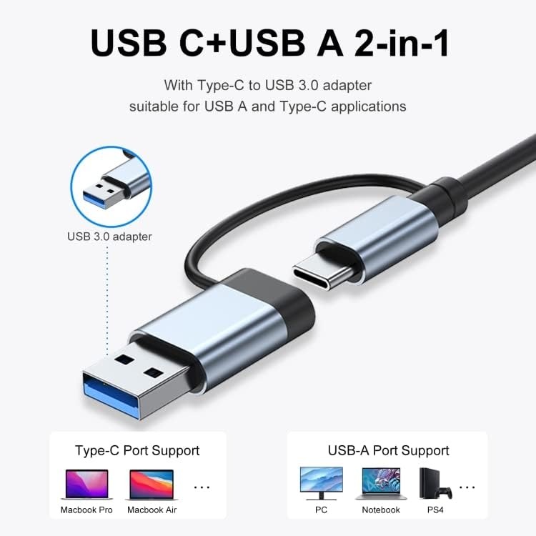 GENERIS USB Hub Type C 3.0 Adapter 7in1 USB 3.0 USB 2.0 USB Type C - GEN23
