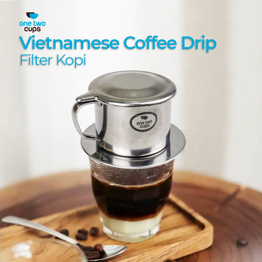 One Two Cups Vietnam Drip Coffee Filter Pot Saringan Kopi - LC1