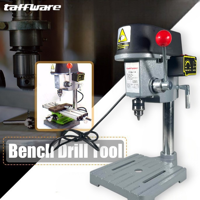 SUROM Mesin Bor Duduk Mini Bench Drill Press 0.6-6.5mm 340W 12000RPM - BG-5158B