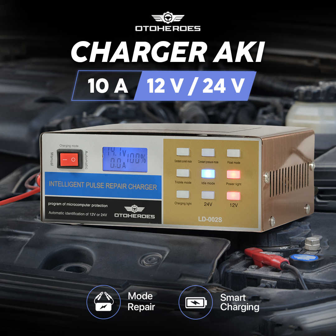 OTOHEROES Charger Aki Mobil Motor Intelligent Battery Charger 12V/24V - LD-002S