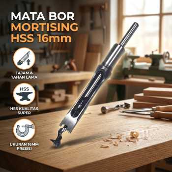 JUSTINLAU Mata Bor Putar Pahat Mortising Bobok Kayu HSS 16mm - FKB16