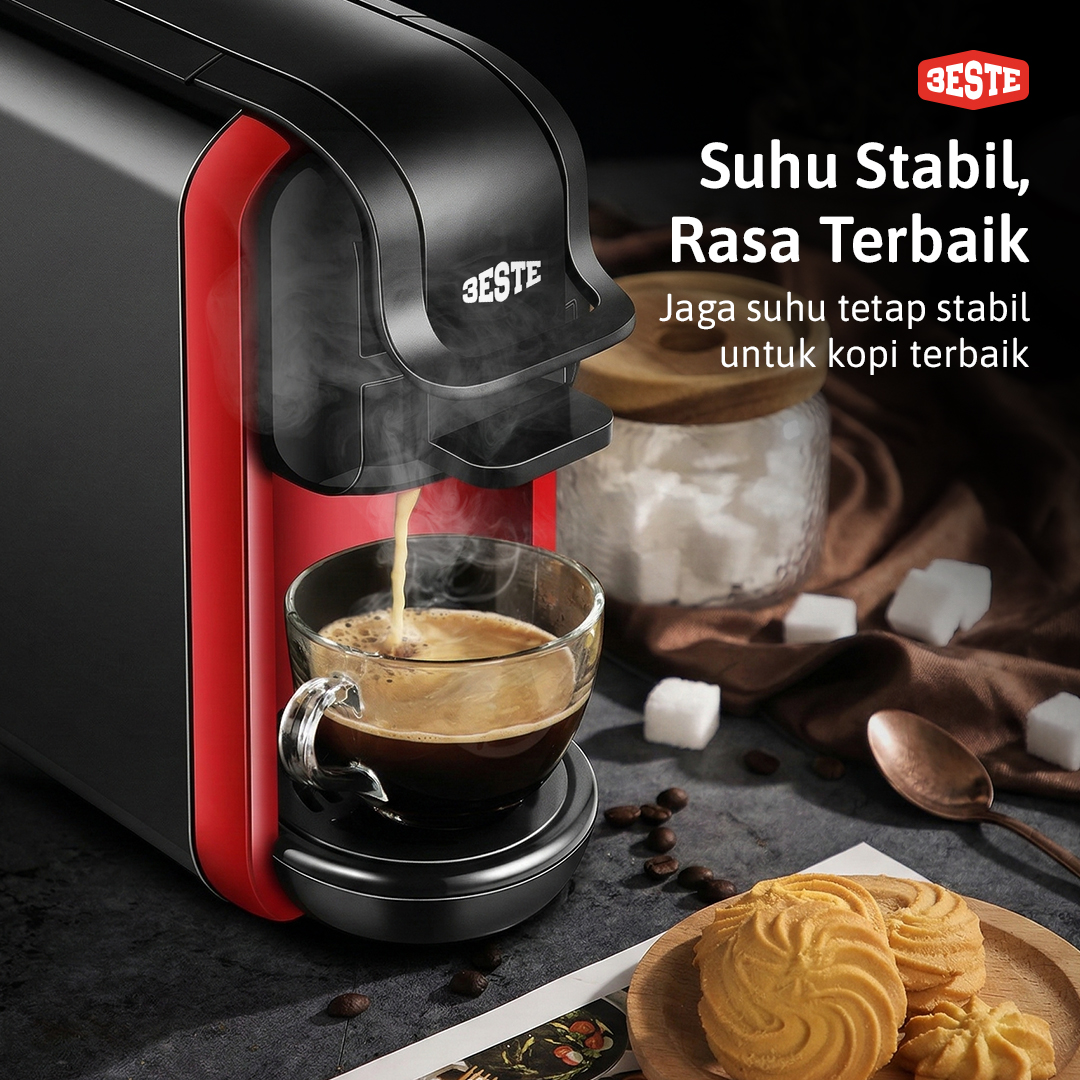 3ESTE Mesin Kopi Espresso 3 in 1 Coffee Maker 19 Bar 1450W 600ml - AC-514K