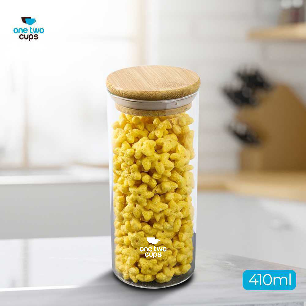 One Two Cups Toples Kaca Penyimpanan Makanan Kedap Udara Glass Jar - GH1270