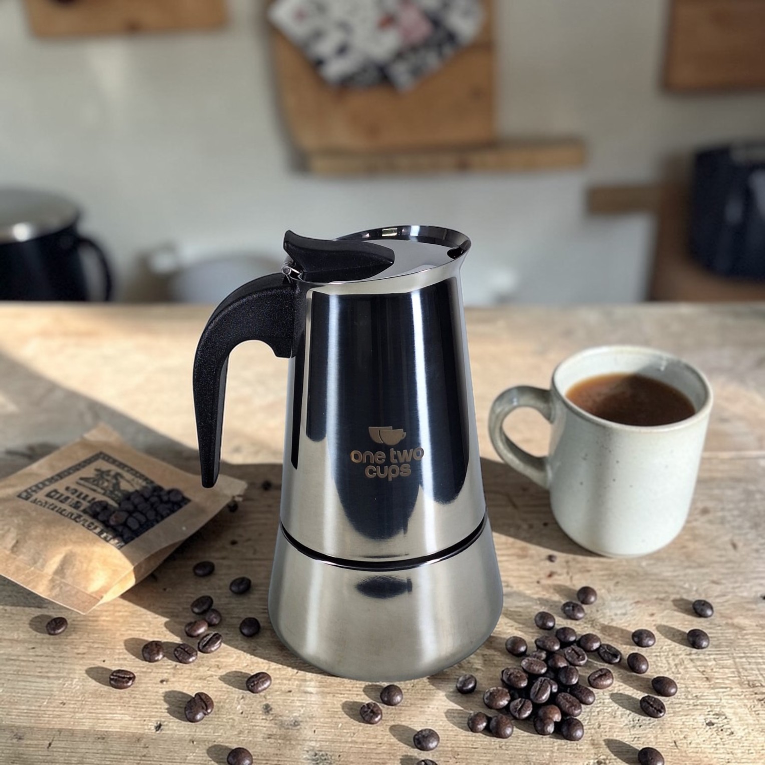 One Two Cups Moka Pot Espresso Coffee Maker Stovetop - Z21 | 99square