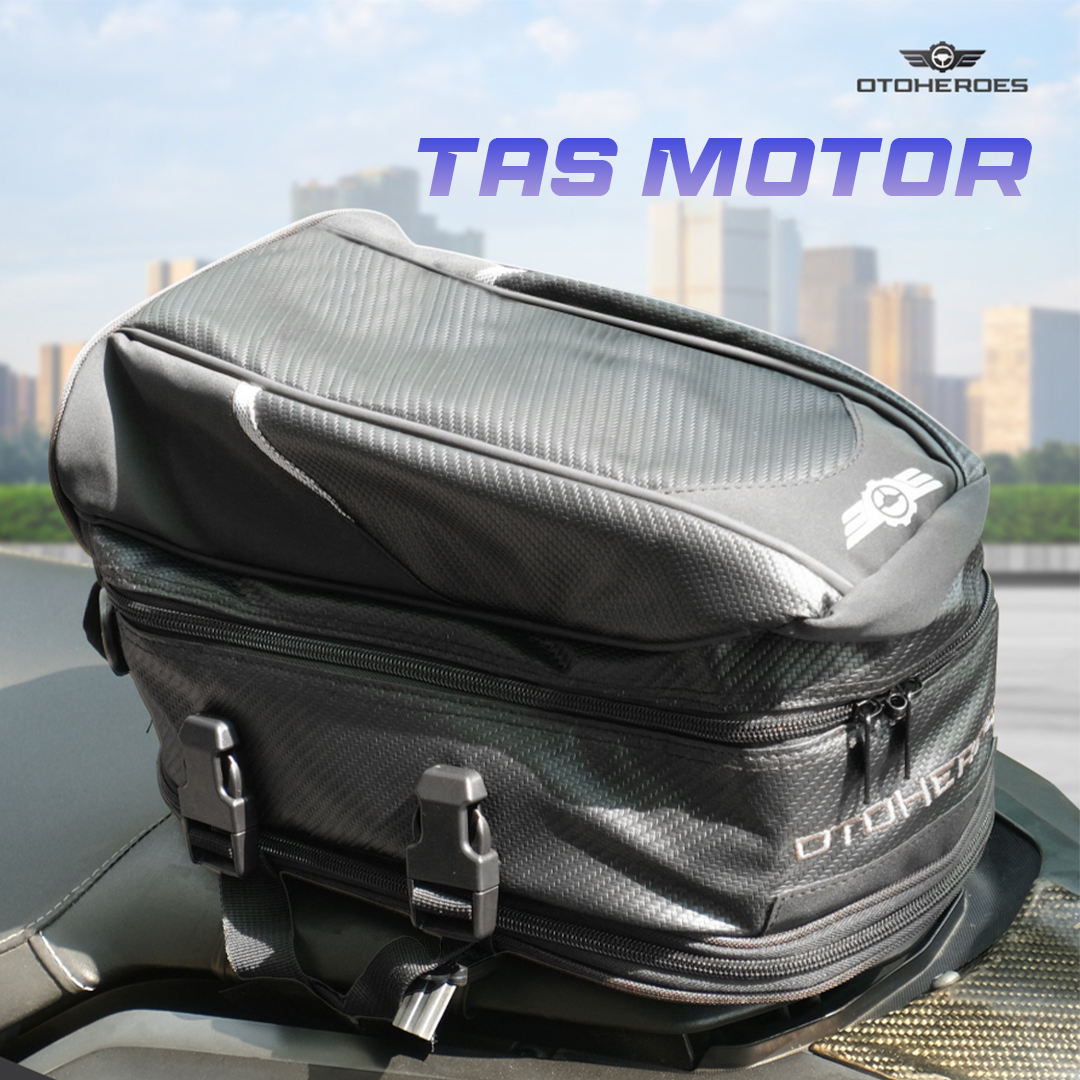OTOHEROES Tas Motor Touring Back Seat Tail Storage Bag PU Leather - RR9014