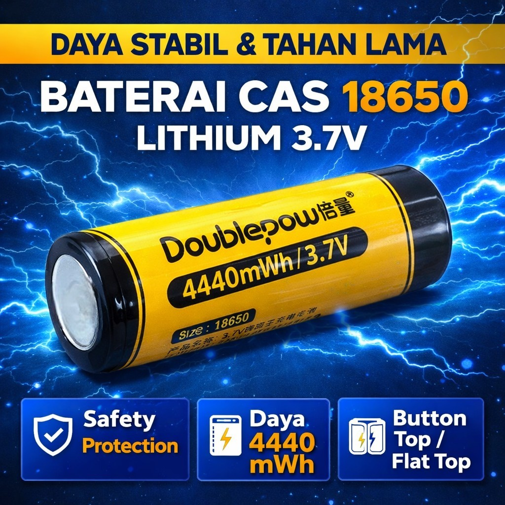 Doublepow Baterai 18650 1200mAh Lithium Battery 1 PCS - 1200PT