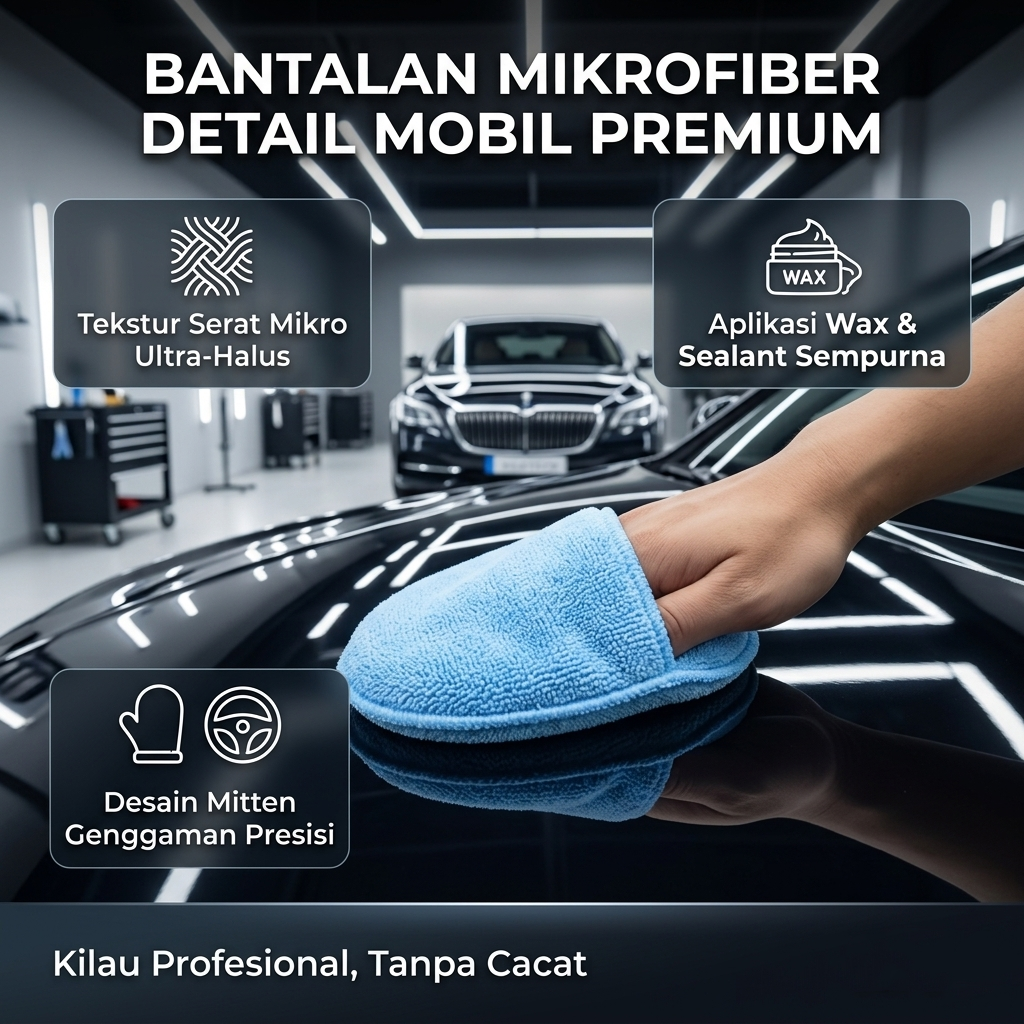 Kongyide Auto Care Kain Microfiber Mobil Model Bundar - L-20