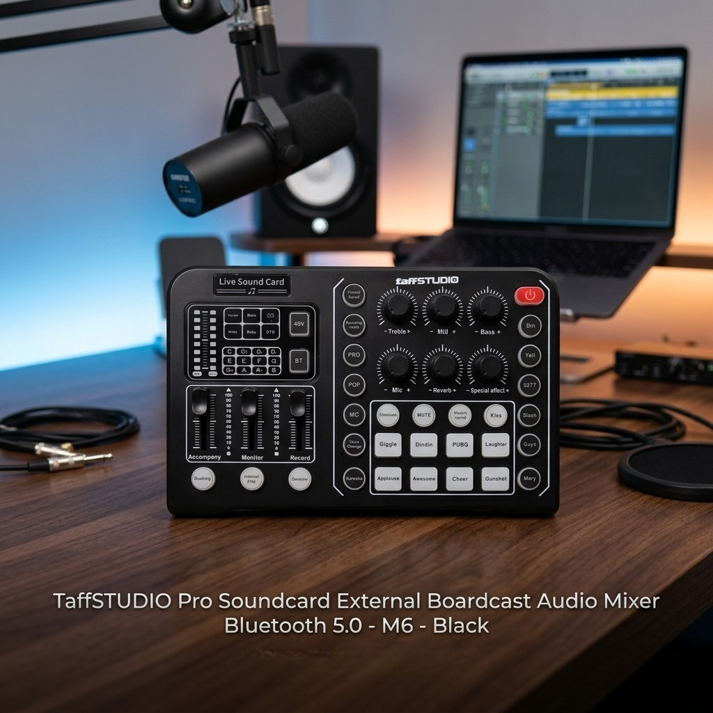 Crust Pro Soundcard External Live Boardcast Audio Mixer Bluetooth 5.0 - M6