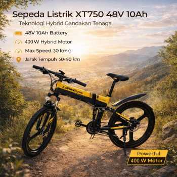 Lankeleisi Sepeda Listrik Lipat Folding E-Bike Sports Version 48V 10Ah - XT750
