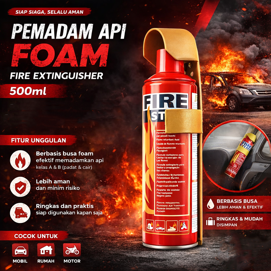 Jual FIRESTOP Pemadam Api Busa Mini Fire Extinguisher Foam