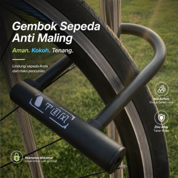JINJIAN U Lock Gembok Sepeda Anti Maling Bicycle Key Lock - GU60
