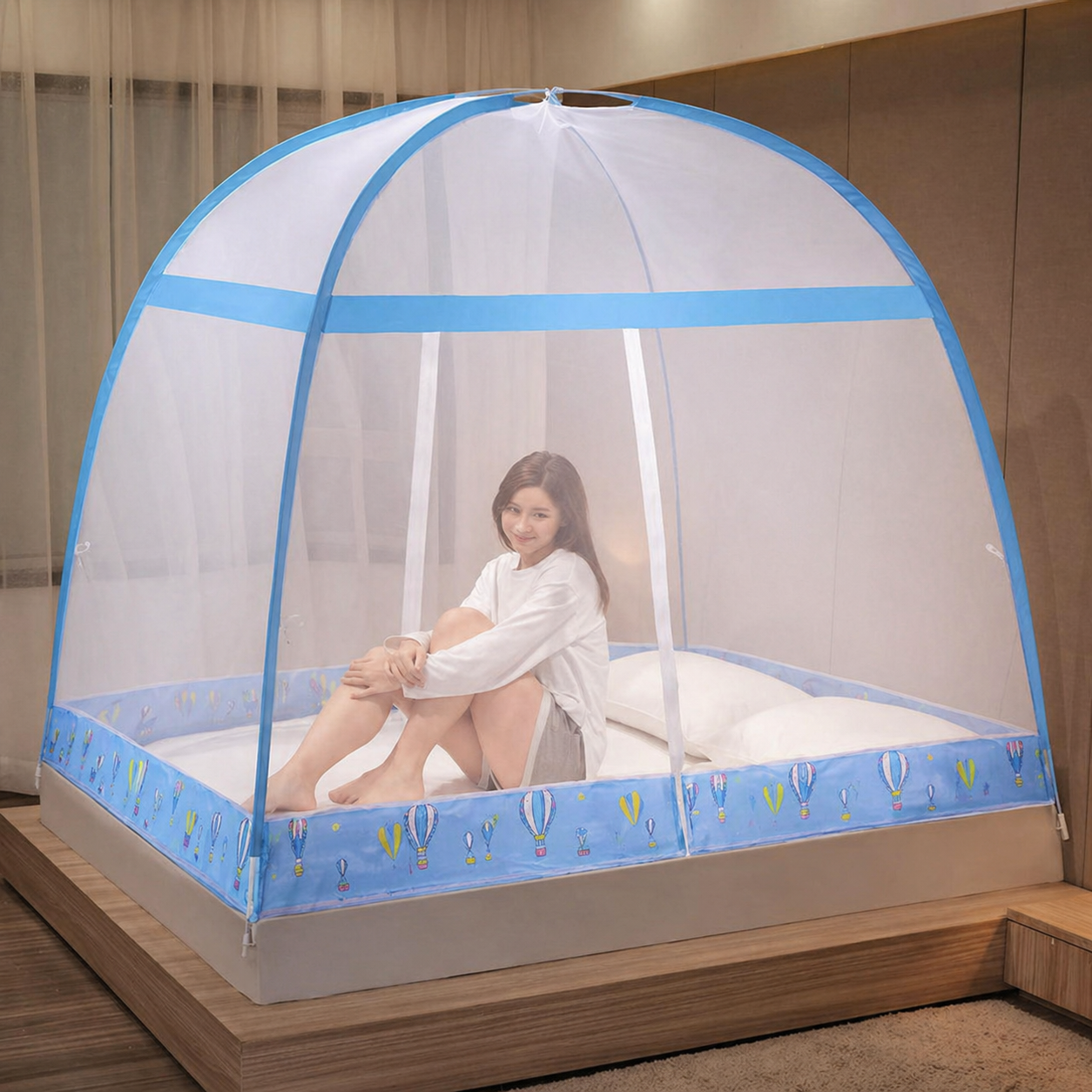 Faroot Jaring Anti Nyamuk Kelambu Tempat Tidur Mosquito Net 120x200cm - A76
