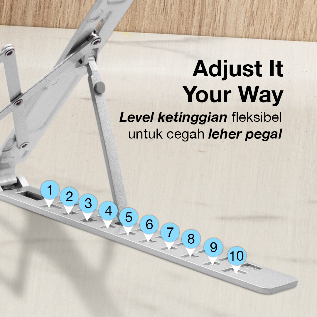 Xunbeifang Stand Laptop Aluminium Dudukan Holder Foldable 10 Level - SG-001