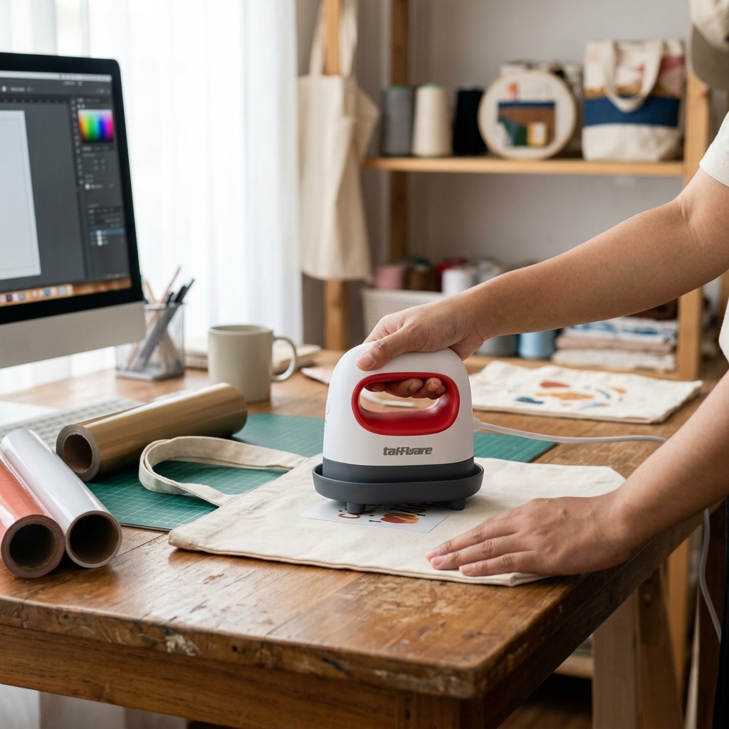 AIBECY Mesin Heat Press Kaos Sablon Mini Adjustable Temperature 250W - AB106