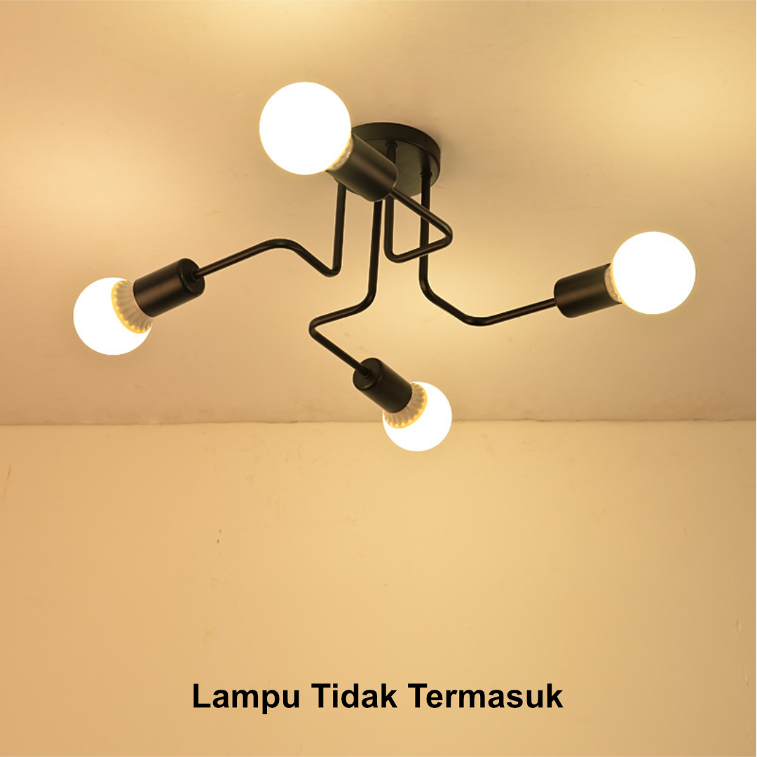 Butelive Fitting Lampu Plafon LED Minimalis Retro Nordic E27 - BT260