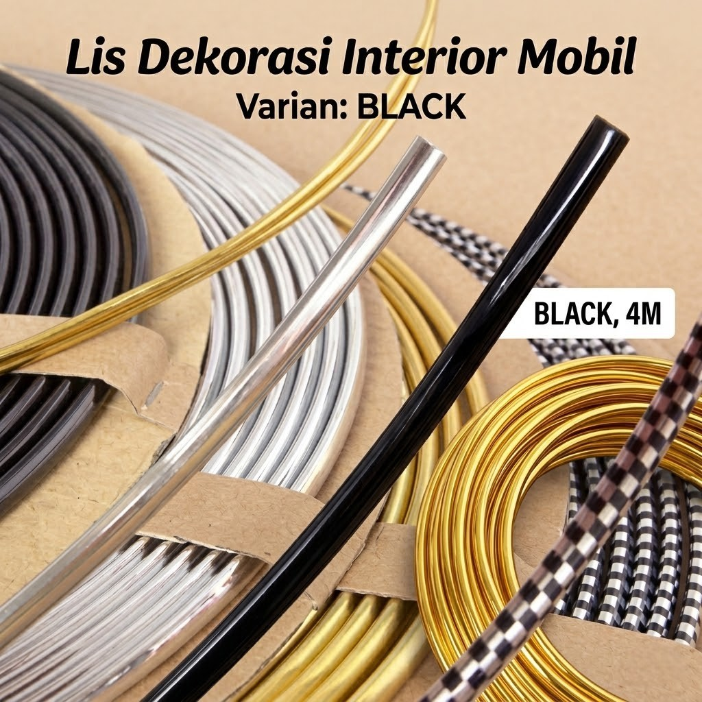 OTOHEROES Lis Dekorasi Interior Mobil Moulding Chrome Trim Strip 4M - C3578