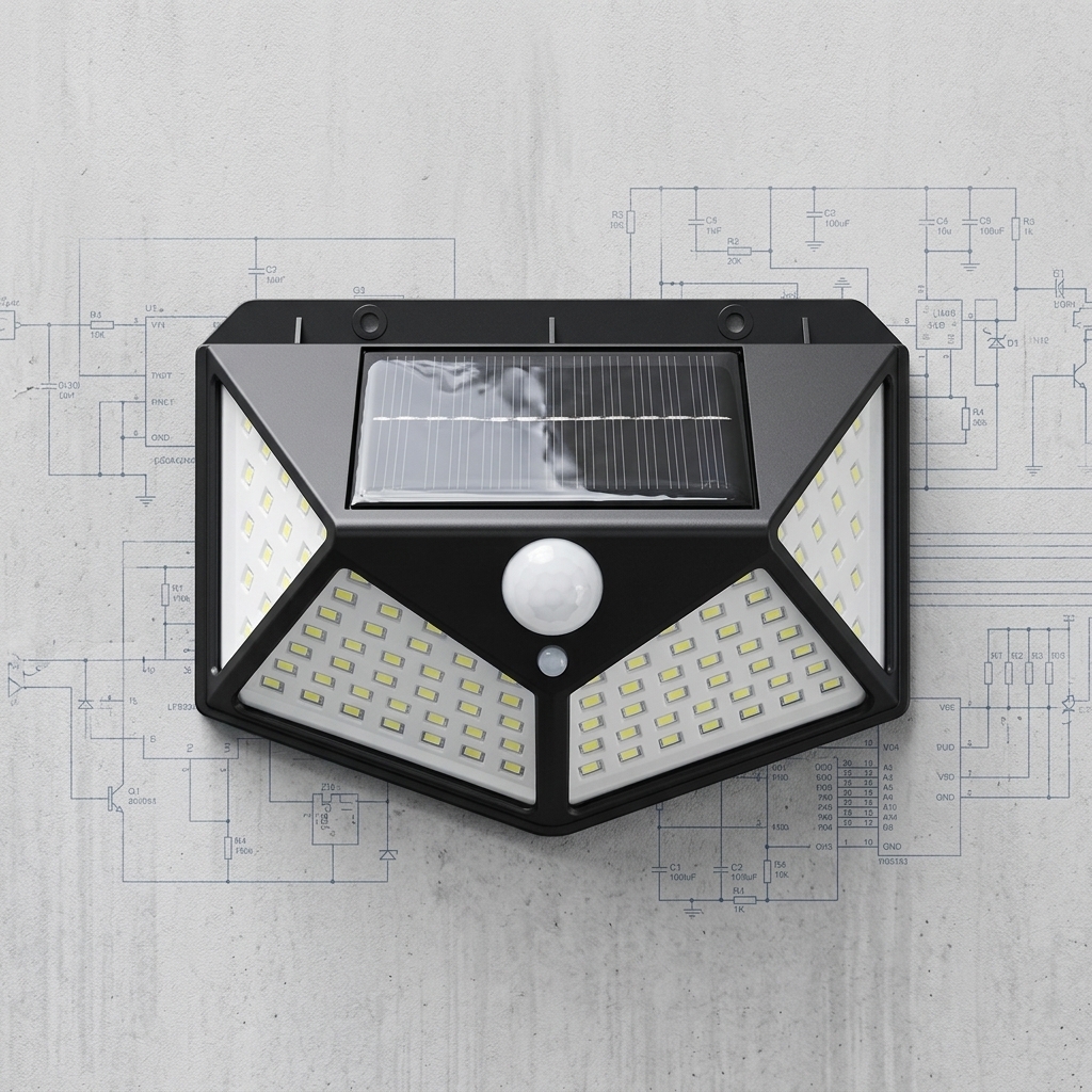 TaffLED Lampu Dinding Solar Sensor PIR 100 LED Cool White - GB-100