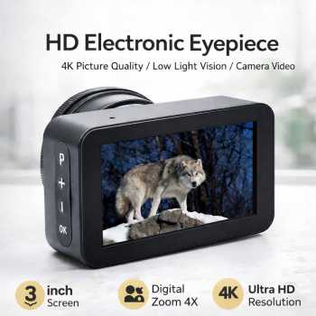 Ponbos Display Eyepiece Digital Telescope Portable 4K 3 Inch - NV009Y