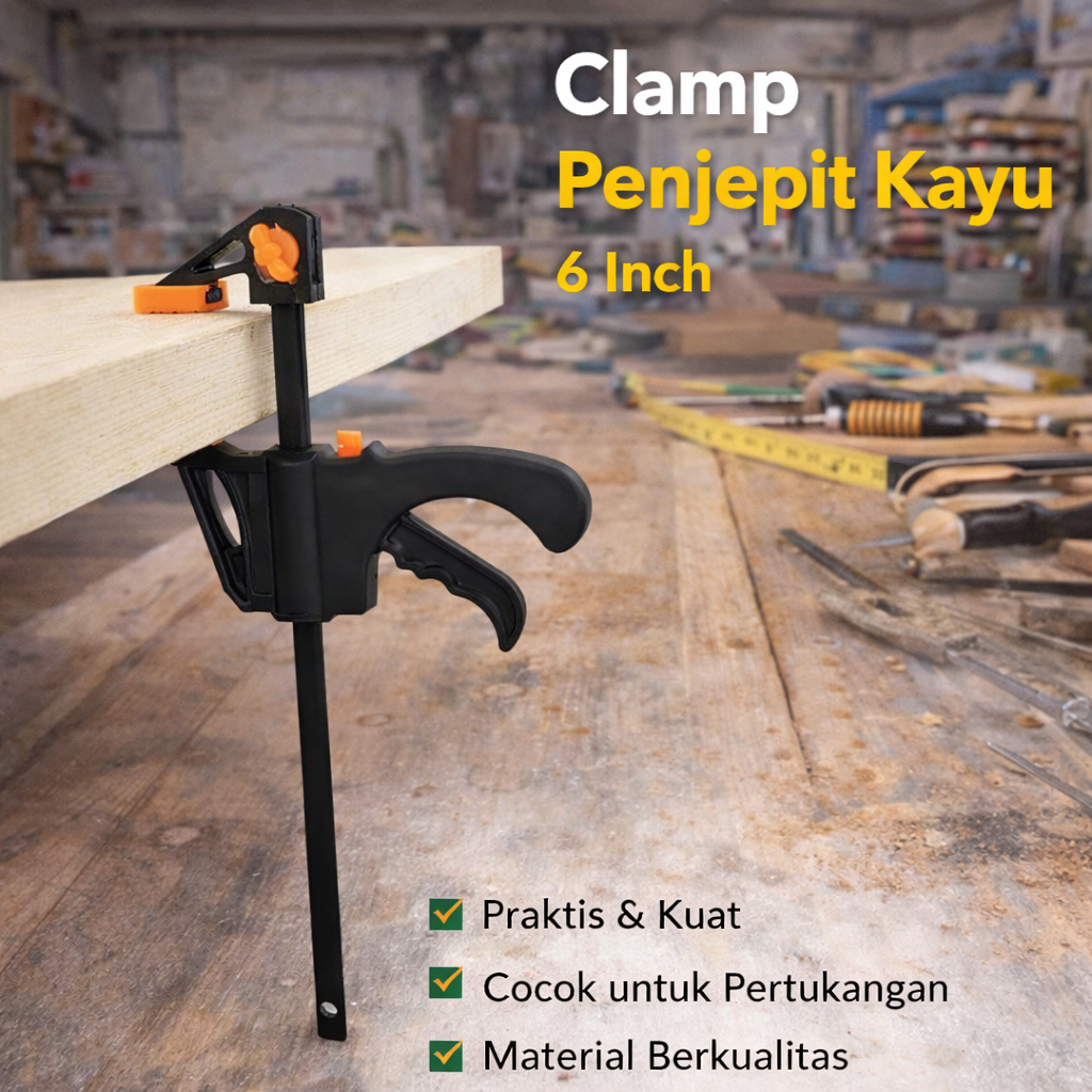 Taffware Clamp Penjepit Kayu Mini Ratcheting Bar 6 Inch - T22106