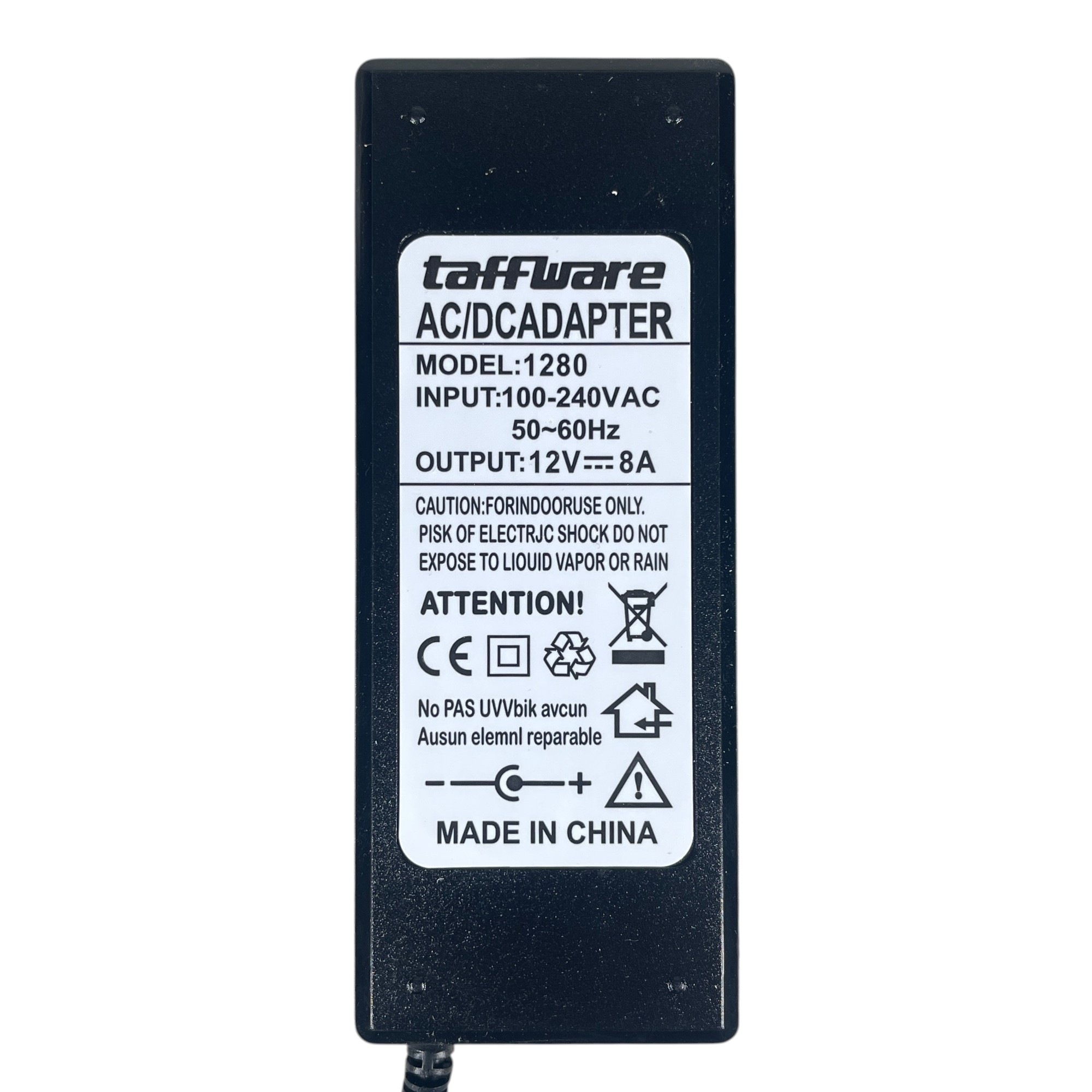 Taffware Adaptor Power Supply Converter AC to DC 12V 8A LED Strip - 1280
