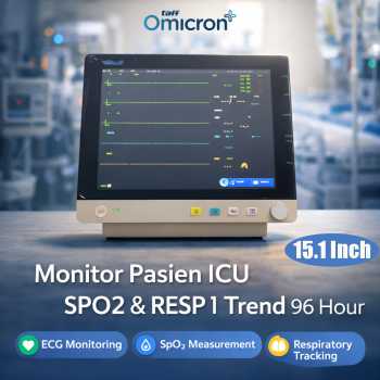 TaffOmicron Monitor Pasien ICU ECG SpO2 RESP 15.1 Inch Trend 96 Hour - PM-LP15A
