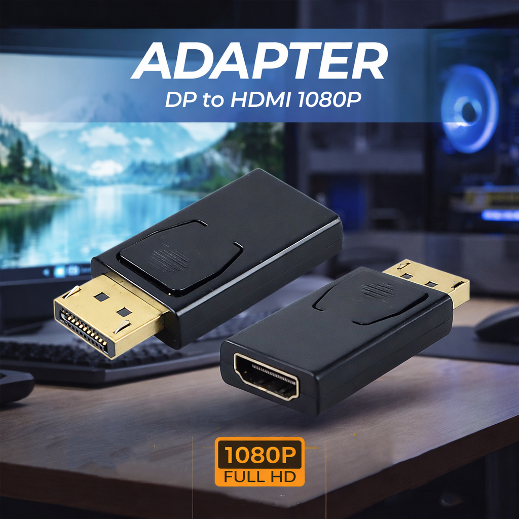 DZST Adapter DP to HDMI 1080P DisplayPort Male ke HDMI Female - DZST024