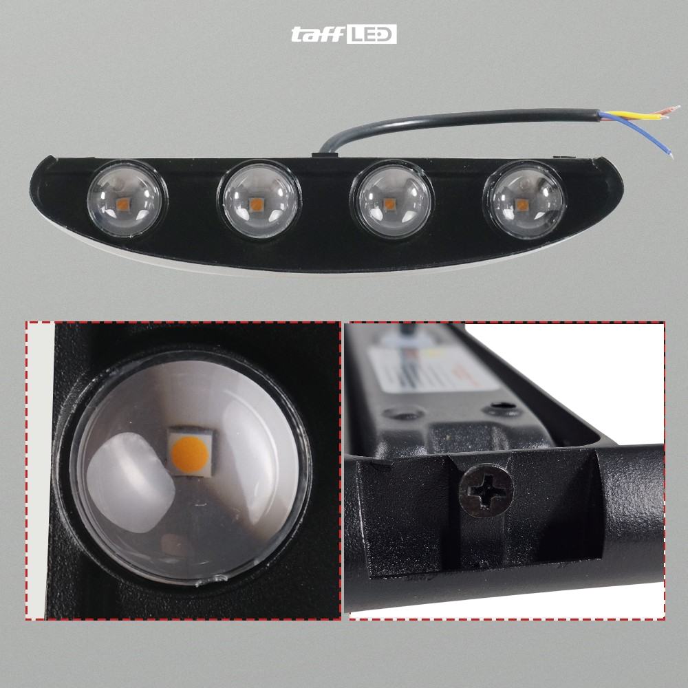 TaffLED Lampu Dinding Hias Outdoor Aluminium 8W 8 LED Warm White - RL-B15