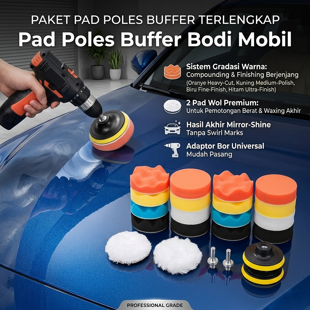 OTOHEROES Pad Poles Bodi Mobil Buffer Polishing Wheel 3 Inch 22 PCS - BJ39
