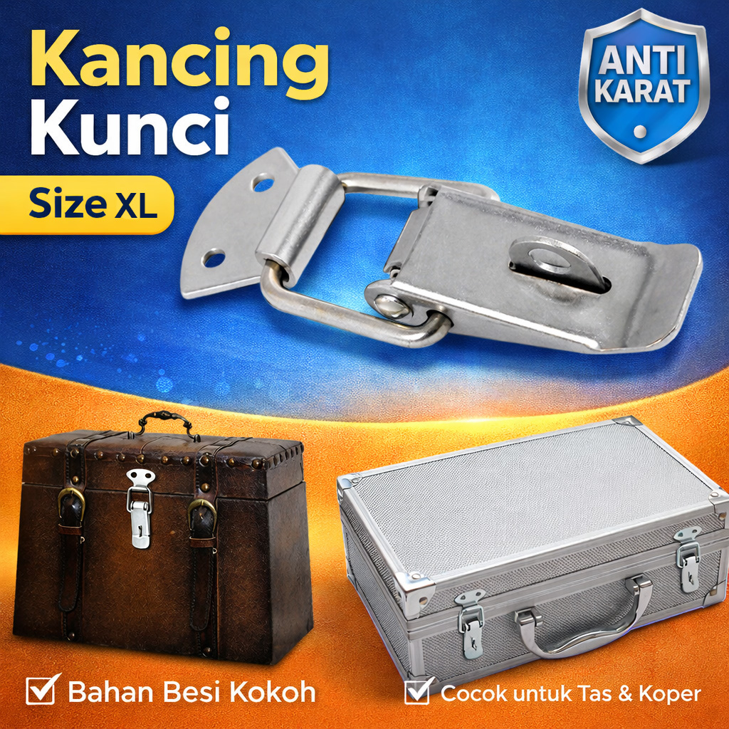 Taffware Kancing Kunci Kaitan Peti Grendel Spring Lock Stainless Steel - J107