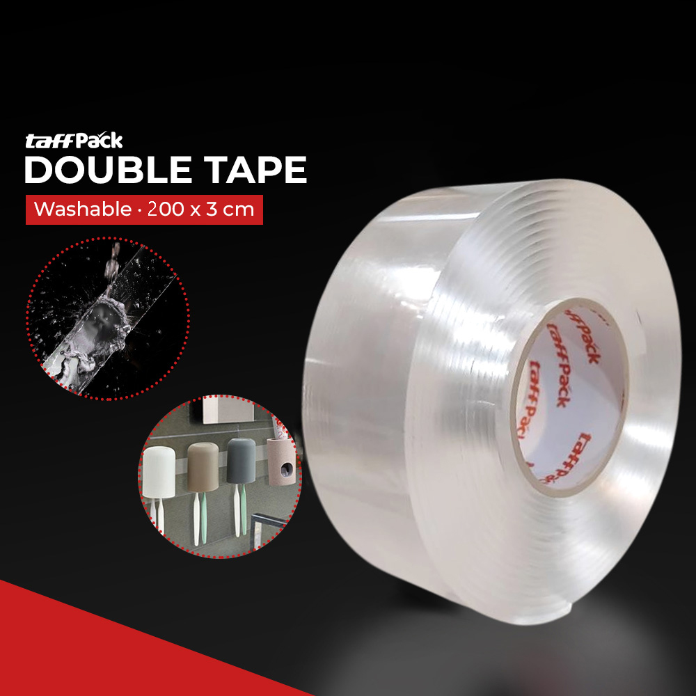 TaffPACK Double Tape Perekat Nano Gel Adhesive Washable Sticker - J007