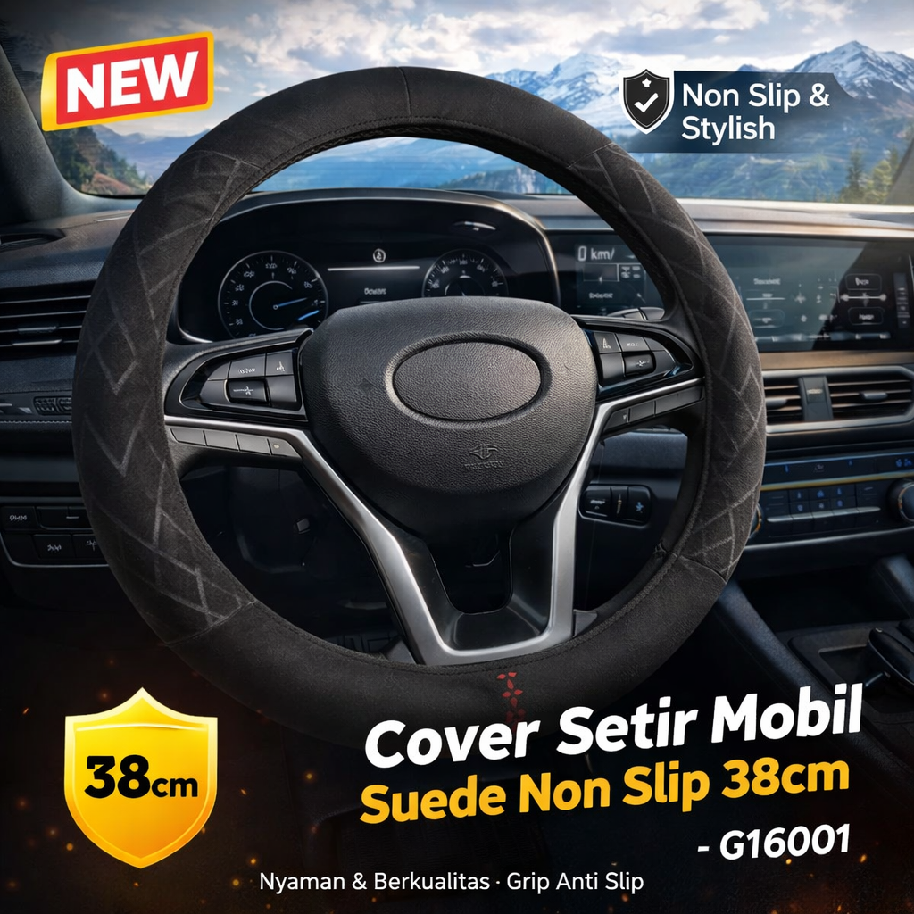 Jual AUTOJZ Cover Setir Mobil Suede Non Slip Ultra Thin Steering