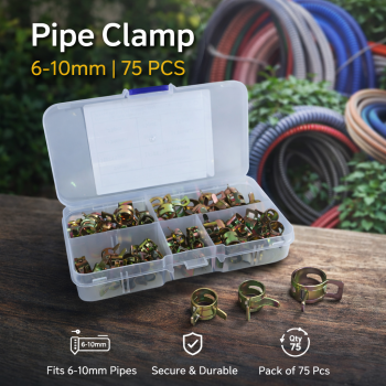 Alloet Penjepit Selang Ledeng Pipe Clamp Fastener 6-10mm 75 PCS - Q673B