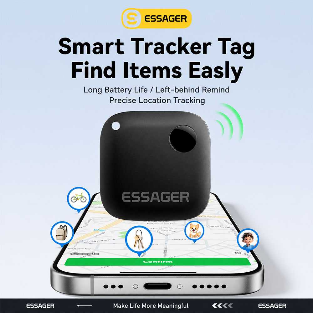 Jual ESSAGER Smart Tag Tracker Bluetooth Finder Key iOS Support