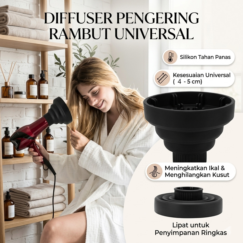 Meiye Diffuser Pengering Rambut Universal Hair Styling with Hood - MYE