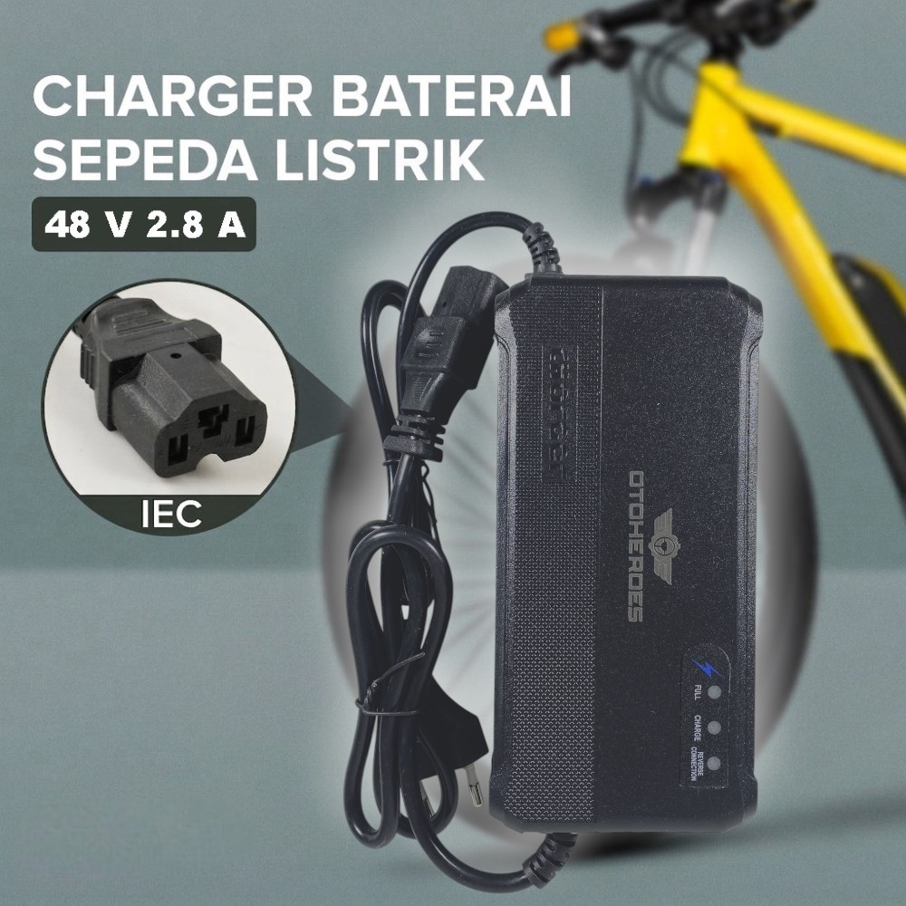 OTOHEROES Charger Aki Sepeda Listrik Portable Battery Charger 48V 2.8A - YF2023-06