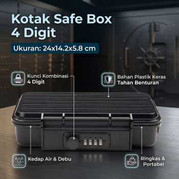 MOOL Brankas Kotak Uang Anti Maling Safety Box 24x14.2x5.8cm - G13-5