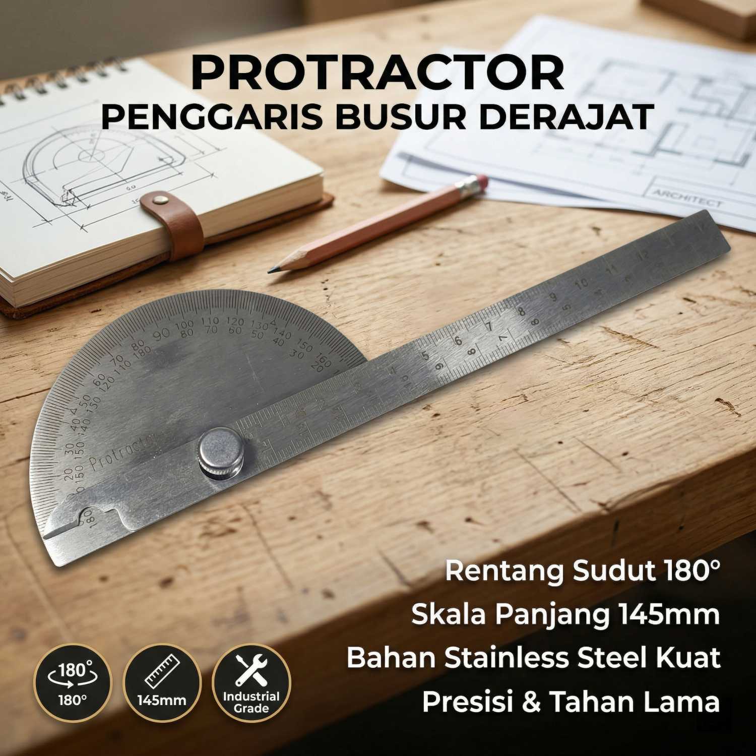 Protractor Pr Jual Protractor Penggaris Busur Derajat Measuring 145mm | Jakmall.com