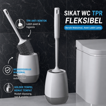 LRIS Sikat WC Kamar Mandi TPR Toilet Bowl Brush 7cm - 6012
