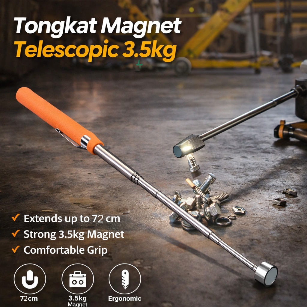 Vastar Tongkat Telescopic Magnet Pick Up Tool 8 LB - GJ04