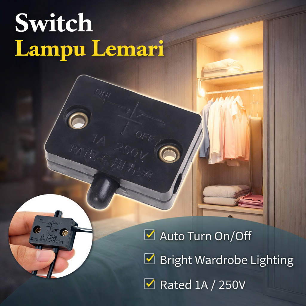 Bcsongben Switch Lampu Lemari Closet Wardrobe Light Automatic Switch - YGKG1