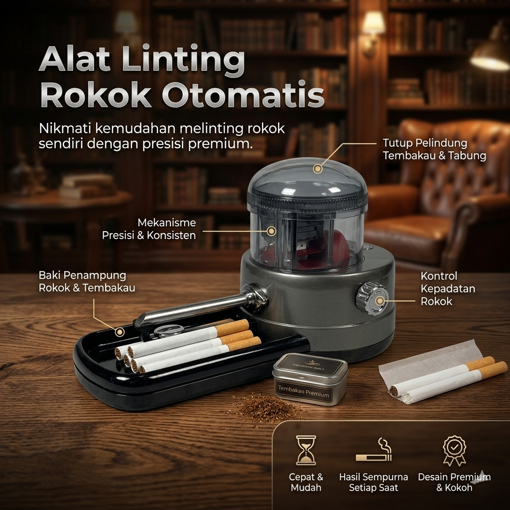 Jual RUKIDO Alat Linting Rokok Otomatis Electric Cigarette