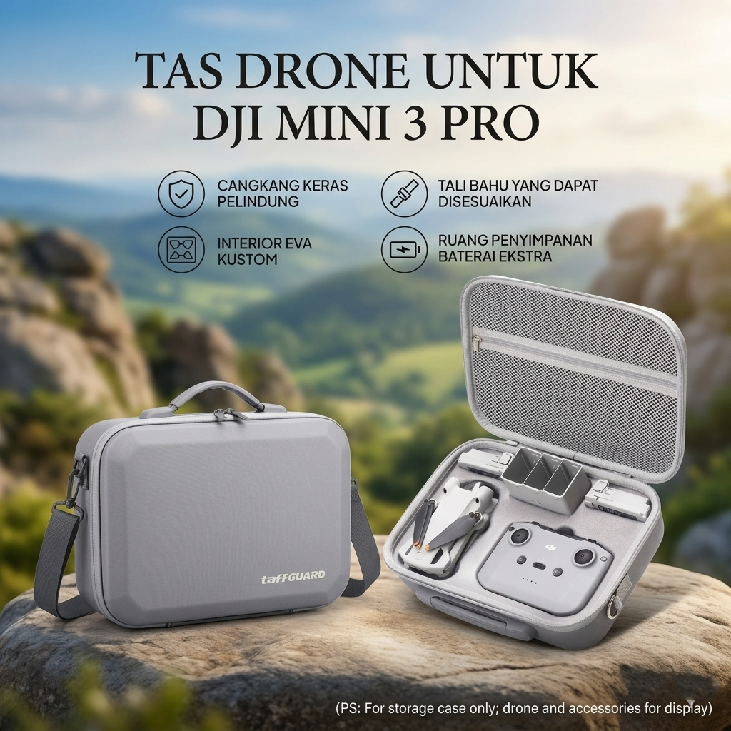 TaffGUARD Tas Drone Hard Shell Protective Storage Bag DJI Mini 3 Pro - XF3