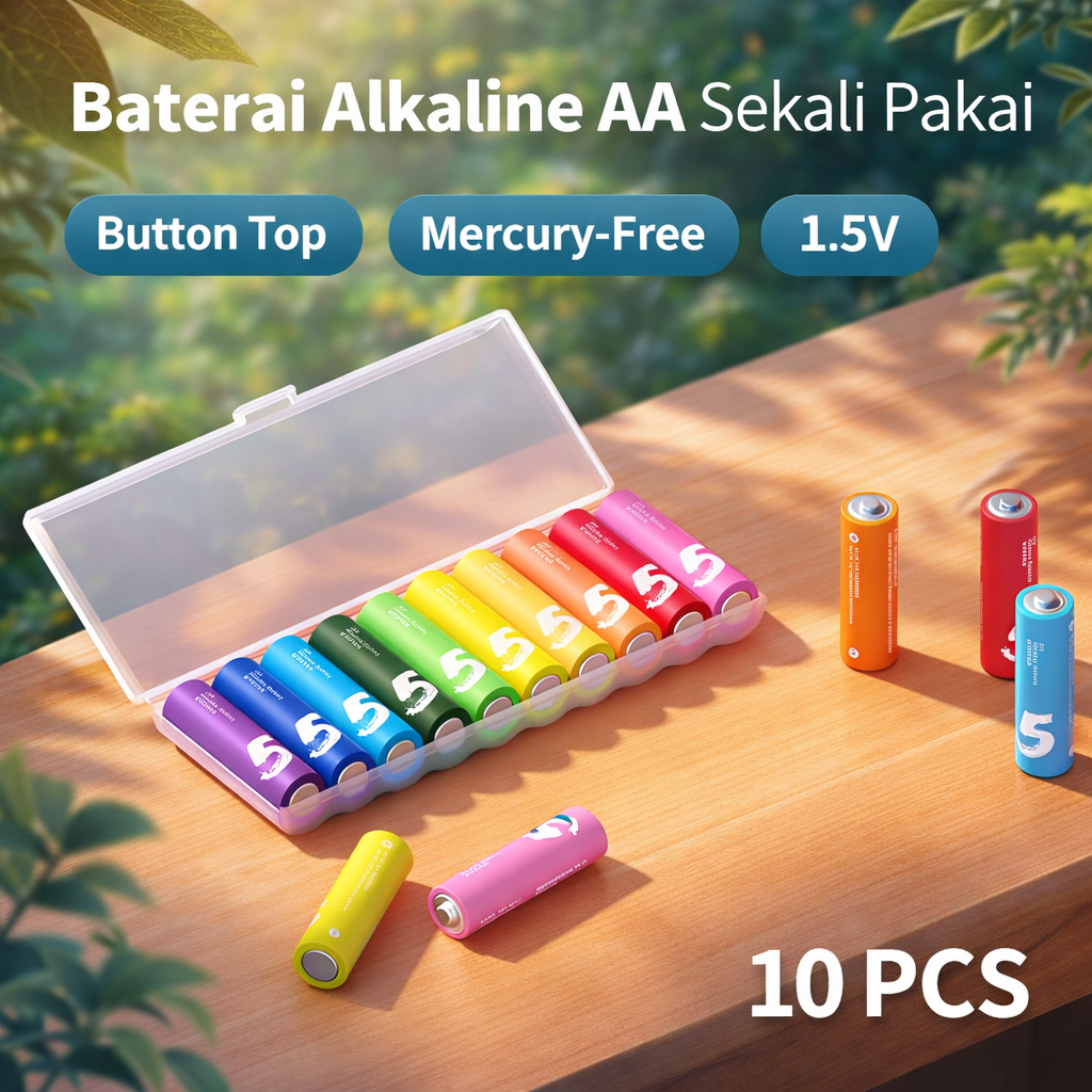 Baterai AA Alkaline 1.5V 10 PCS - Zi5