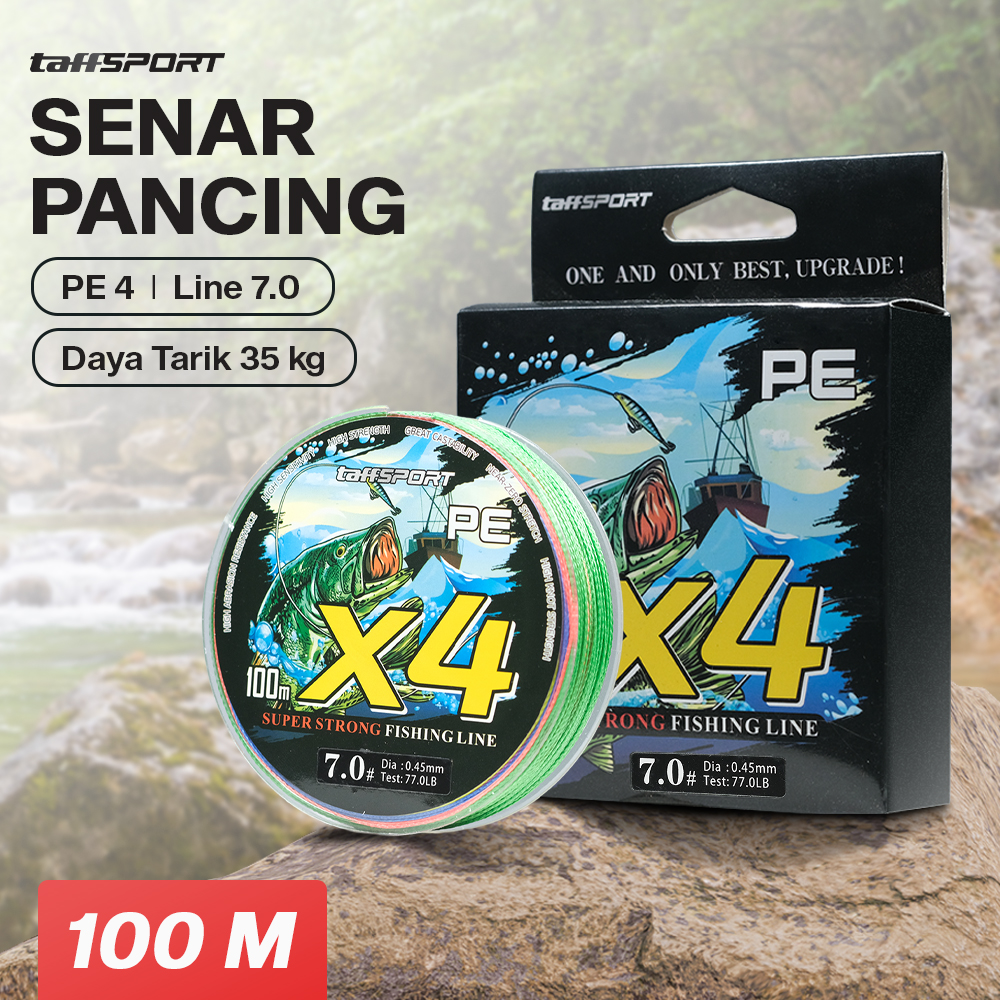 TaffSPORT JCHENG Senar Pancing PE 4 Braided Strand Fishing Line 100M - X4