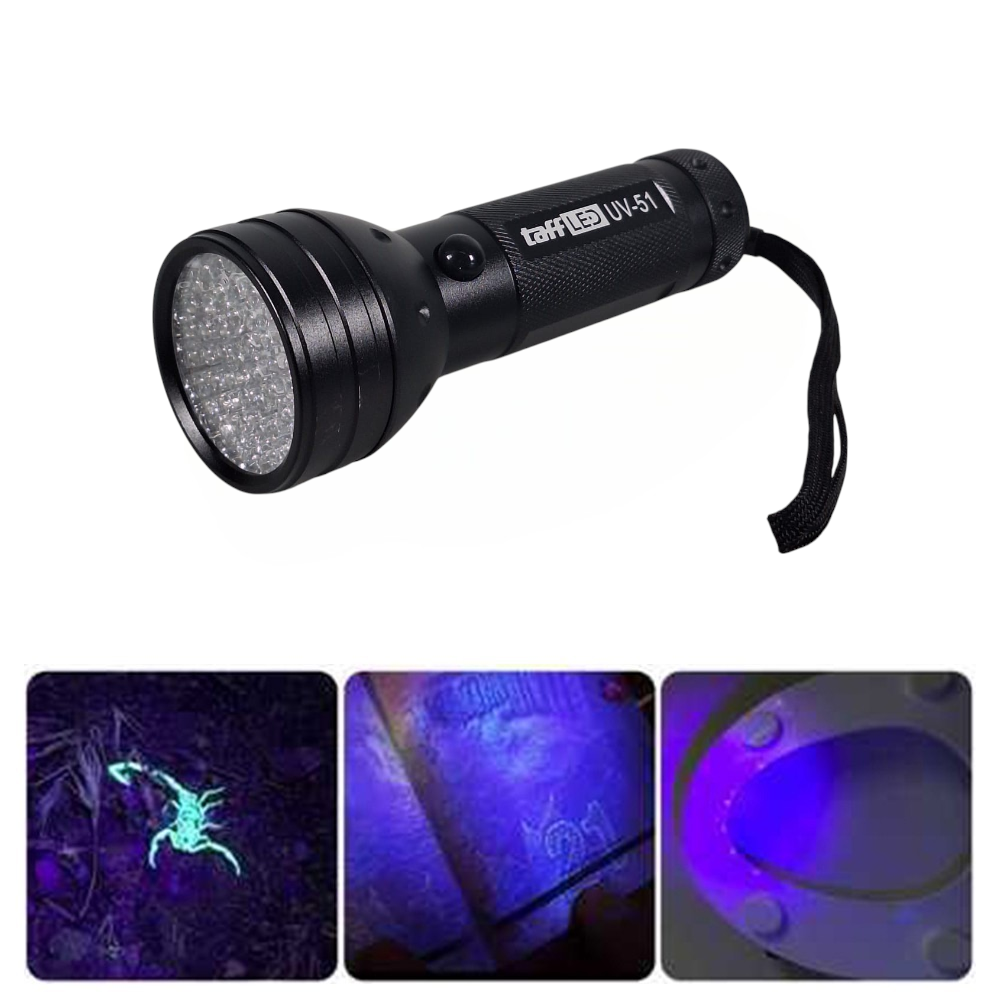 TaffLED Senter Ultraviolet UV Flashlight Waterproof 400nm 51 LED - UV-51