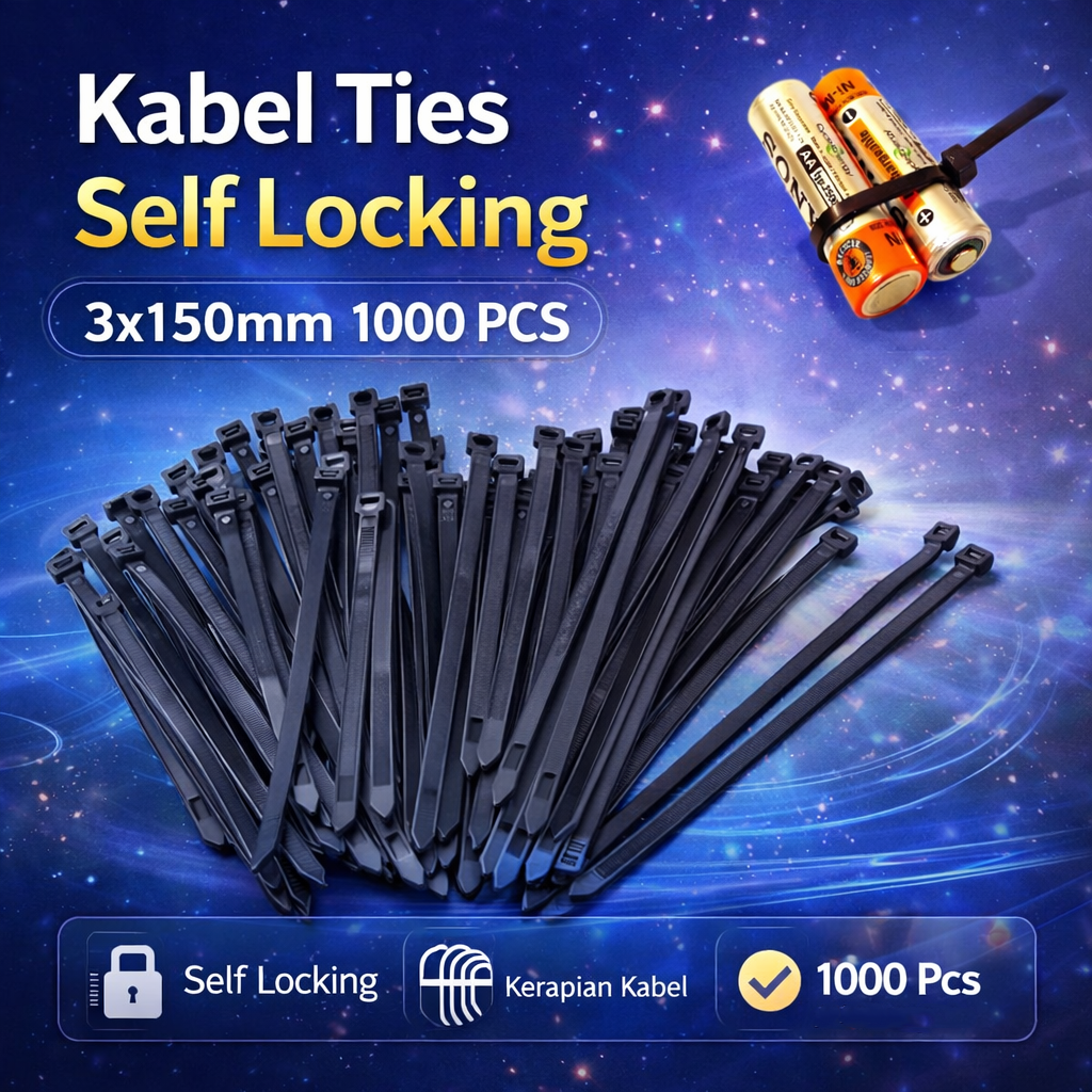 Taffware Kabel Ties Self Locking Wire Zip 3x150mm 1000 PCS - V94